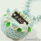 Sweet & Co. - S&C Sweet Blue Rose Cake Color Pearl Necklace