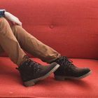 Ni-kiyo - Faux-Suede Lace-Up Ankle Boots