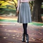 STYLEKELLY - Pleated A-Line Skirt