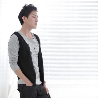 Graphic T-Shirt With Jersey Waistcoat Graphic T-Shirt With Jersey Waistcoat