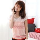 59 Seconds - Polka-Dot Chiffon Lace Top