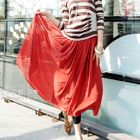 Ando Store - Elastic-Waist Chiffon Long Skirt