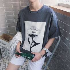 Blueforce - Printed Elbow-Sleeve T-Shirt Blueforce - Printed Elbow-Sleeve T-Shirt