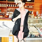 Ando Store - Double-Placket Drawstring-Hem Parka