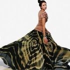 Nabi - Elasticized Waist Dyed Long Skirt