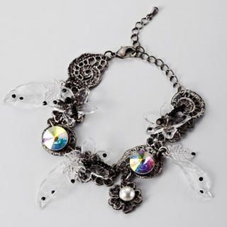 Engraved Flower & Leaf Bracelet