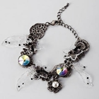 Moonbasa - Engraved Flower & Leaf Bracelet