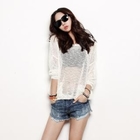 kenzi w - Pocket-Front Pointelle Knit Top