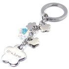 6thJune - 'Joy' - 6thJune Logo Keychain with Swarovski Sparkling Crystal (Sparkling Clear Flower)