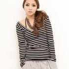 ZOO - Scoop-Neck Striped T-Shirt