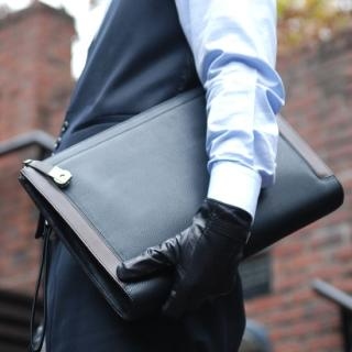 Faux-Leather Zip Clutch Faux-Leather Zip Clutch