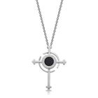 Kenny & co. - Black Carbon Fiber Cross Pendant with Necklace