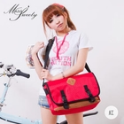 Miss Sweety - Faux-Suede-Panel Messenger Bag