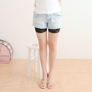 Lace-Trim Shorts
