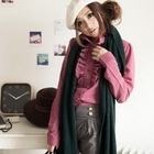 ZOO - Ruffled Stand-Collar Chiffon Blouse