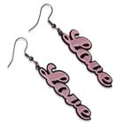 Sweet & Co. - Sweet Pink Glitter Love Dangle Earrings
