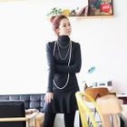 BBon-J - Turtleneck Ruffle-Hem Tunic