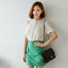 SUVINSHOP - Flap-Accent Miniskirt