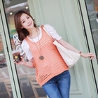 CLICK - Sleeveless Pointelle Knit Top