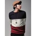 SLIM&FIT - Color-Block Knit Top