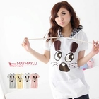 Maymaylu Dreams - Plaid Hooded Dog-Print Pullover