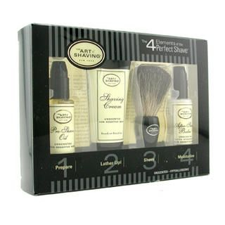 Starter Kit - Unscented: Pre Shave Oil + Shaving Cream + Brush + After Shave Balm