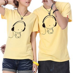 Free Shop - Short-Sleeve Printed T-Shirt Free Shop - Short-Sleeve Printed T-Shirt