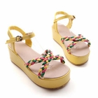 Grace Candy - Braided-Strap Platform Sandals