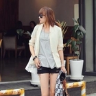 REDOPIN - Single-Button Sheer Blazer