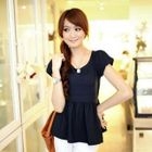 Tokyo Fashion - Puff-Sleeve Peplum Top