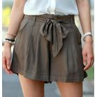REDOPIN - Waist Tie Pleated Shorts
