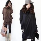 Stylementor - Cowl Neck Loose-Fit Long Top