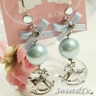 Sweet & Co. - Blue Mini Rocking Horse Pearl Earrings