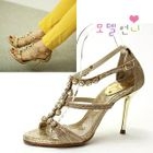 MODELSIS - Beaded T-Strap Sandals