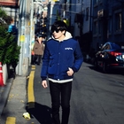 SLIM&FIT - Long-Sleeve Washed Denim Shirt