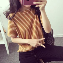 MATO - Striped Crewneck T-Shirt MATO - Striped Crewneck T-Shirt