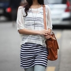 JUNY - Pointelle-Knit Top
