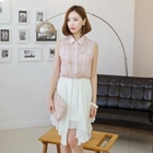 SUVINSHOP - Mock Two-Piece Sleeveless Dress