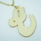 Sweet & Co. - Sweet Mirror Initial E Gold Long Necklace