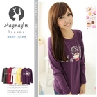 Maymaylu Dreams - Long Sleeve Scoop Neck Cotton Tee
