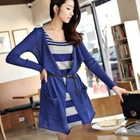 STYLEKELLY - Shawl Collar Rib-Knit Cardigan