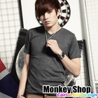 Monkey Shop - V-Neck Short-Sleeve Tee