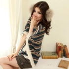 Tokyo Fashion - Fringed Patterned Poncho