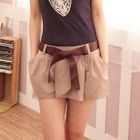 CatWorld - Tie-Waist Pleated Culottes