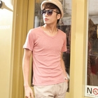 Free Shop - V-Neck Short-Sleeve T-Shirt