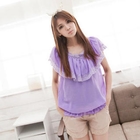 CatWorld - Set: Cape-Collar Lace-Trim Top + Halter Top