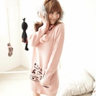 Tokyo Fashion - Pompom-Accent Hooded Sweater Dress