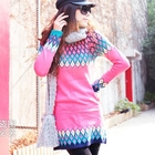Ando Store - Mixed-Pattern Knit Tunic