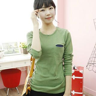 Pocket Accent Long-Sleeve T-Shirt