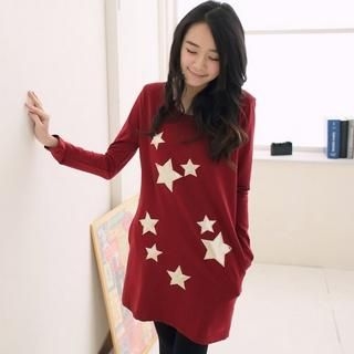 Star-Detail Long Top